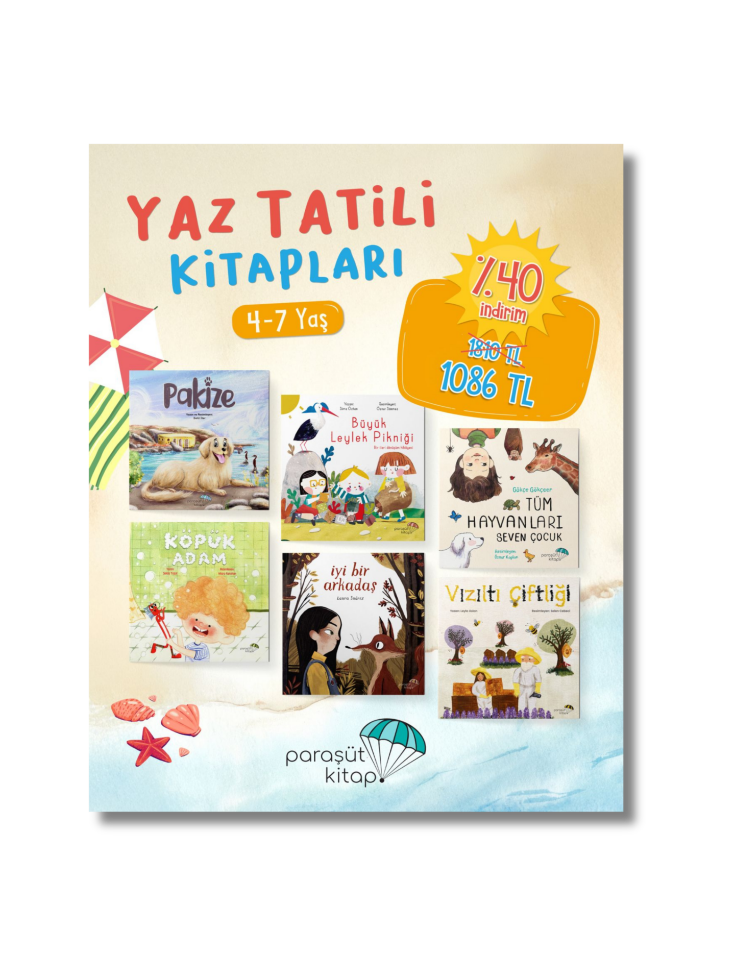 2 Yaz Tatili Kitapları Seti (4-7 Yaş) - Görsel 1